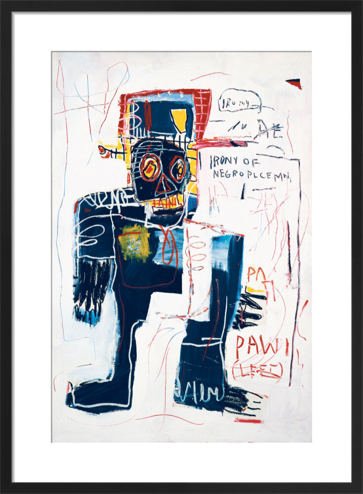 Irony of Negro Policeman, 1981 Framed Art Print by Jean-Michel Basquiat