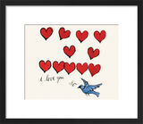 I Love You So, c.1958 Framed Art Print by Andy Warhol