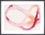 Pink and Orange Framed Art Print by Jen Garrido