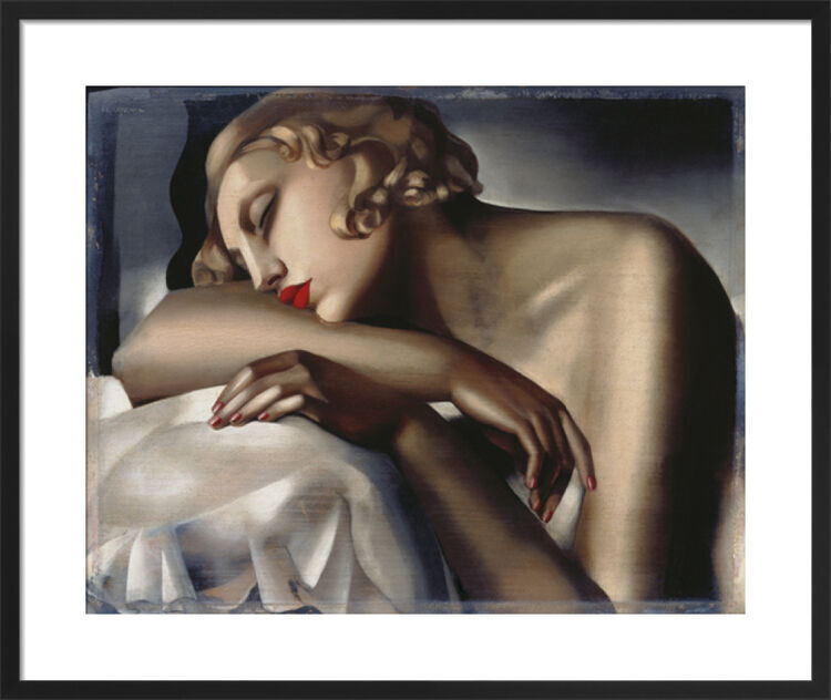 The Sleeping Girl Framed Art Print by Tamara de Lempicka
