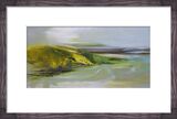 Gold on Grey Framed Art Print by Kathy Ramsay Carr