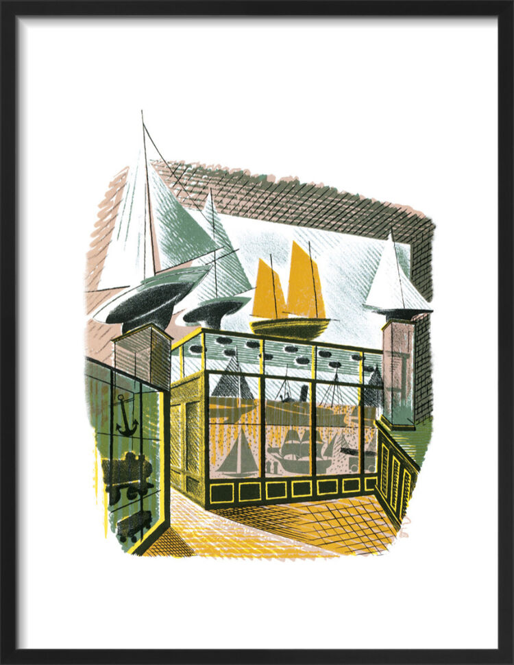 Model Ships and Railways Framed Art Print by Eric Ravilious