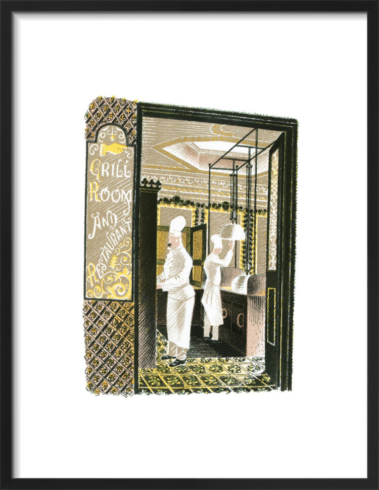 Restaurant and Grill Room Framed Art Print by Eric Ravilious