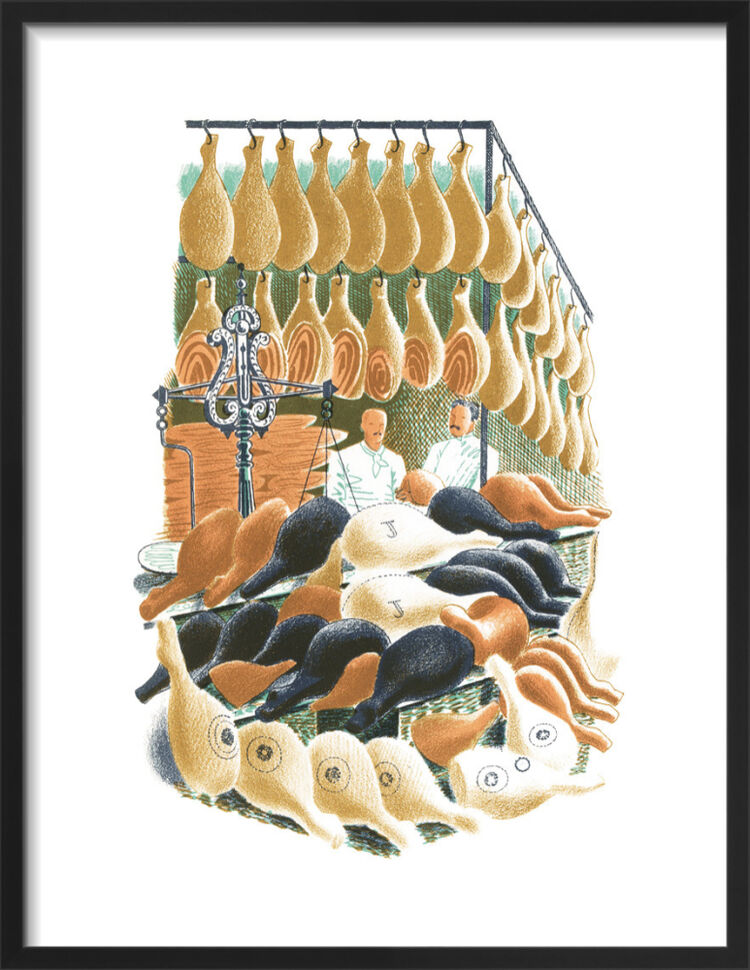 Hams Framed Art Print by Eric Ravilious