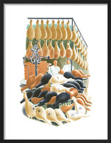Hams Framed Art Print by Eric Ravilious