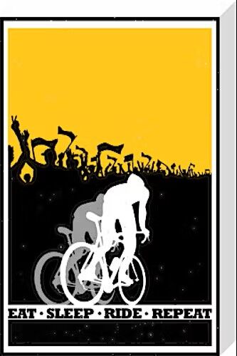 Eat Sleep Ride Repeat Canvas Art Print by Sassan Filsoof
