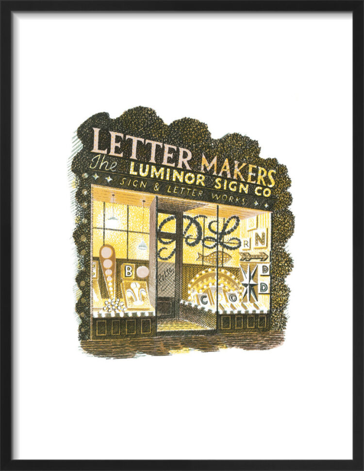 Letter Maker Framed Art Print by Eric Ravilious