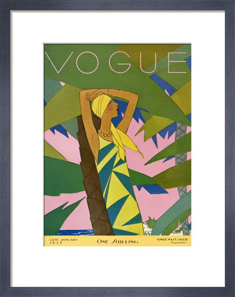 Vogue Late January 1927 Framed Art print by Eduardo Benito
