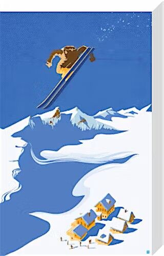 Ski Canvas Art Print by Sassan Filsoof