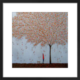 Between the Leaves Framed Art Print by Emma Brownjohn