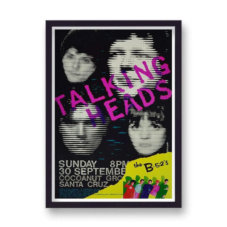 Talking Heads Live At Cocoanut Grove Vintage Music Framed Art Print