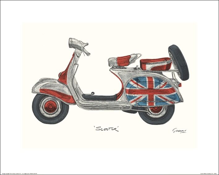 Vespa Framed Art Print by Barry Goodman