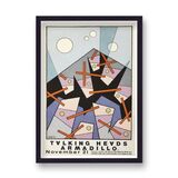 Talking Heads Live At Armadillo Abstract Vintage Music Framed Art Print