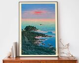 Morning of Cape Inu Framed Art Print by Hasui Kawase