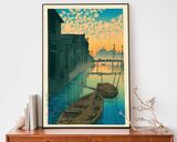 Morning Village Framed Art Print by Hasui Kawase