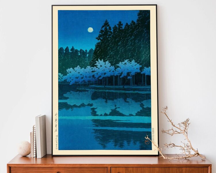 Spring Evening Framed Art Print by Hasui Kawase