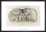 Living Pod Sketch Section Framed special edition print by Archigram