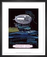Instant City Airships, Giant Skyhook Framed special edition print by Archigram