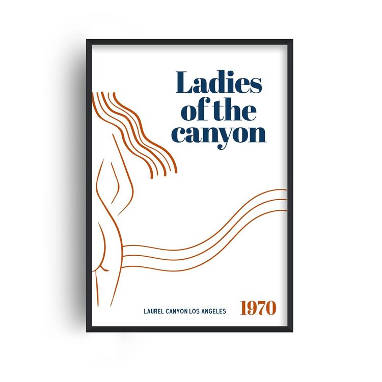 Ladies Of The Canyon Californian Music Home Decor Framed Art Print