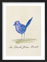 The Dark Blue Bird Framed Art Print by Edward Lear