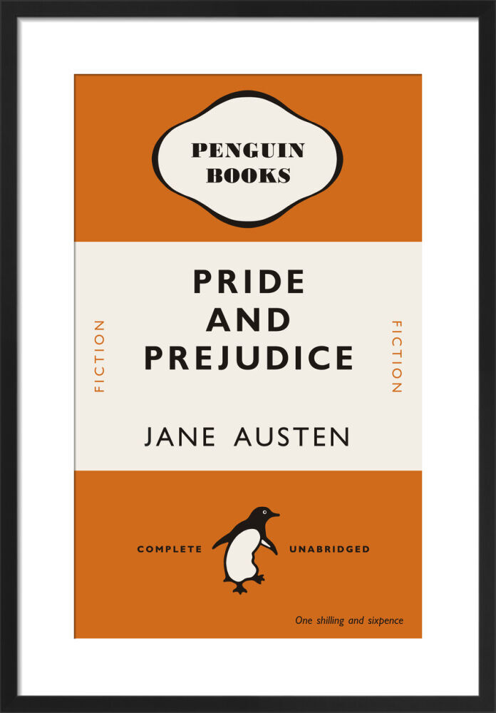 Pride and Prejudice Framed Art Print by Penguin Books- Classic Penguin