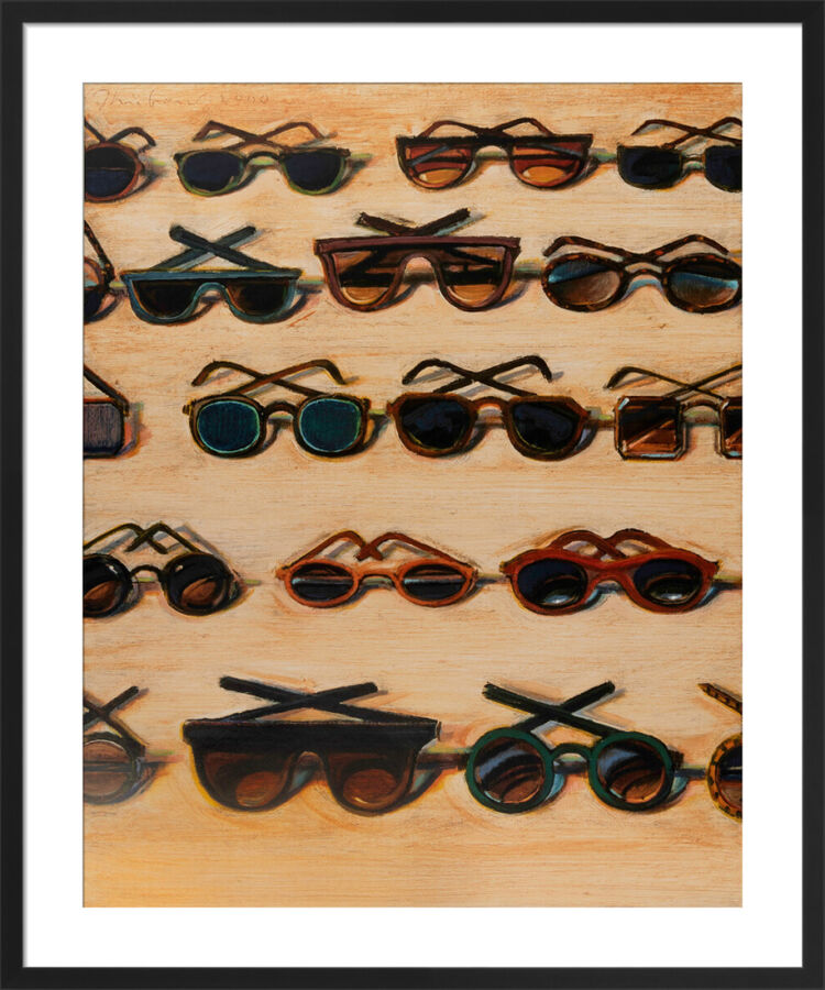 Five Rows of Sunglasses, 2000 Framed Art Print by Wayne Thiebaud