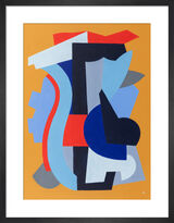 The Blue Lyre Framed Art Print by Nils Jean