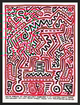 Keith Haring at Fun Gallery 1983 Framed Art Print by Keith Haring