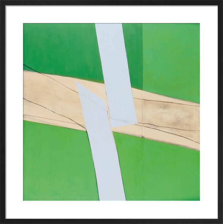 Green and White 1969 Framed Art Print by Sandra Blow RA