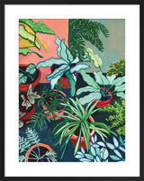 House Plants - Peach Wall Framed Art Print by Marta Chojnacka