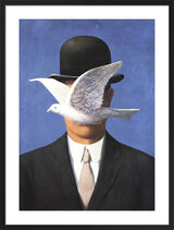 L'homme au chapeau melon Framed Art Print by Rene Magritte