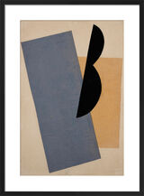 Composition (Blue-Yellow-Black) Framed Art Print by Lyubov Popova