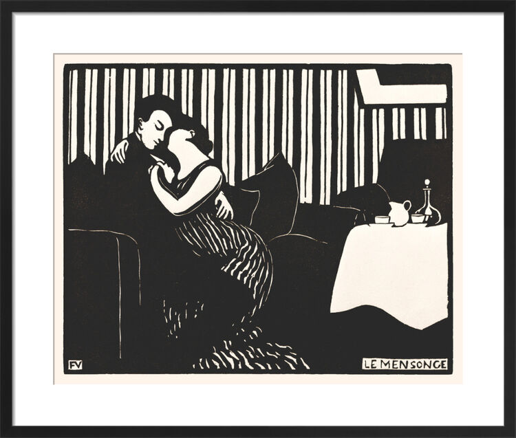 Le Mensonge, 1897 Framed Art Print by Félix Vallotton