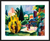 In the Castle Garden of Oberhofen, 1914 Framed Art Print by August Macke