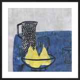 Spotted Pitcher & Pears Framed Art Print by Bianca Harrington