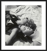 Two women with eyes closed, 20th century Framed Art Print by Curtis Moffat