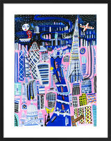 The River Thames at Night Framed Art Print by Christopher Corr