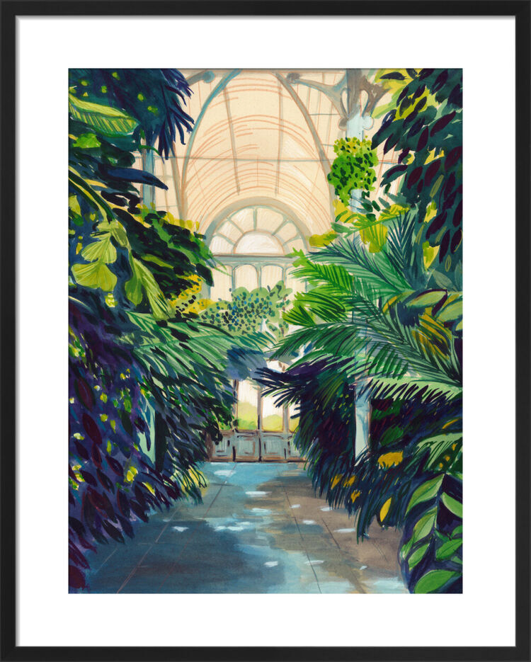 Kew Gardens, Glasshouse Framed Art Print by Marta Chojnacka