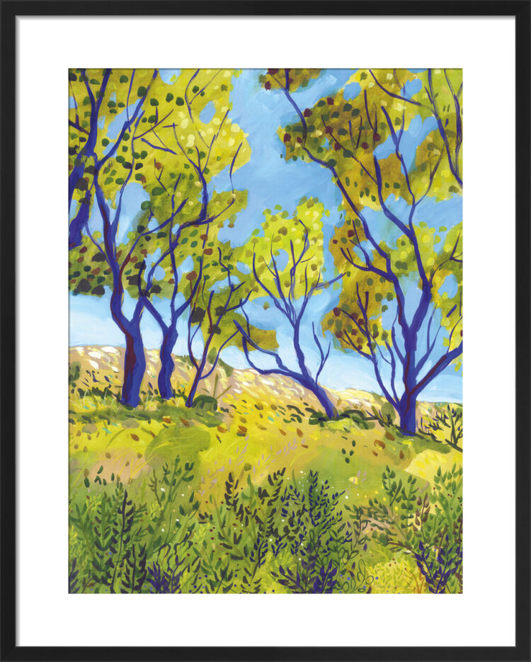 Oak Trees Framed Art Print by Marta Chojnacka