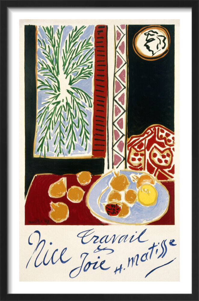 Nice, Travail et Joie, 1947 Framed Art Print by Henri Matisse