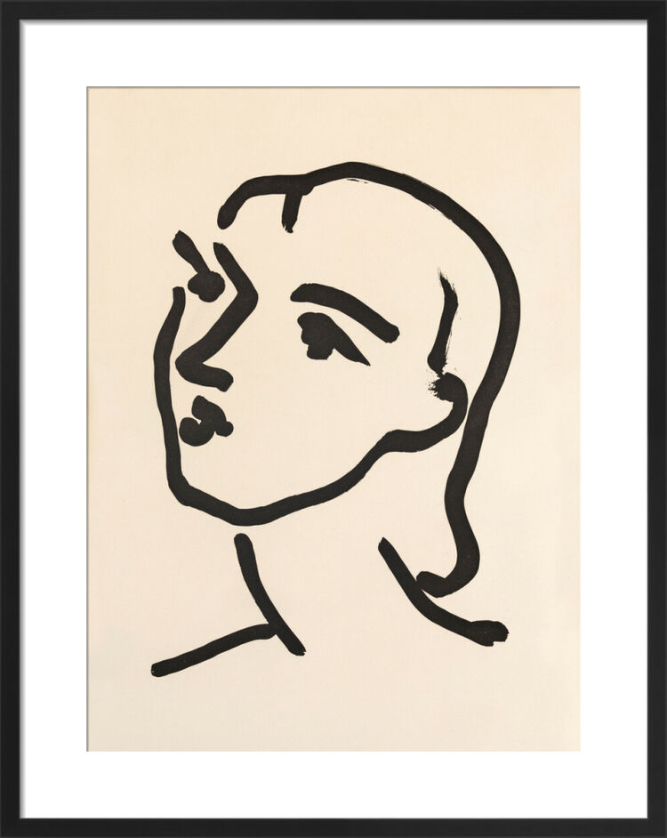 Nadia Au Cheveux Lisse, 1948 Framed Art Print by Henri Matisse