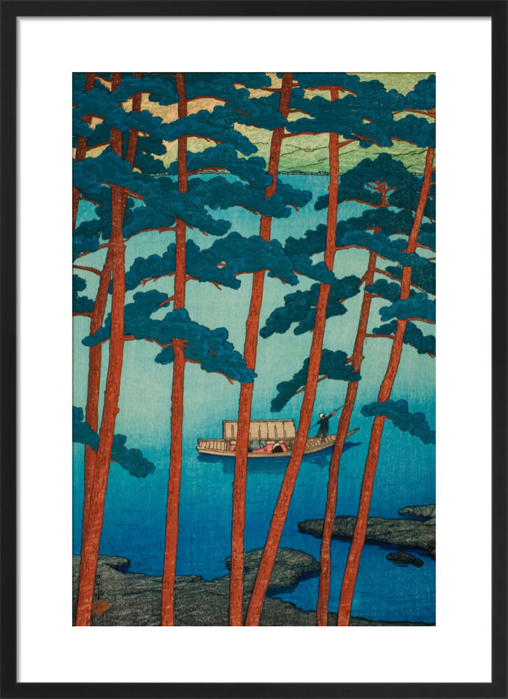 Winter in Arashi Gorge Framed Art Print by Hasui Kawase