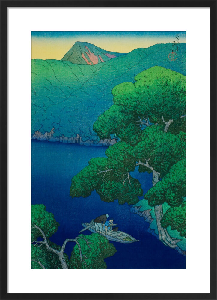 Tsuta Marsh in Mutsu Province Framed Art Print by Hasui Kawase