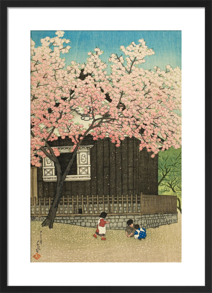 Spring in Mount Atago Framed Art Print by Hasui Kawase