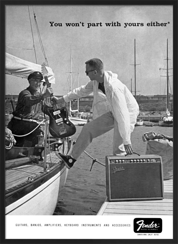 You won't part with yours either, Boat Framed Art Print by Fender