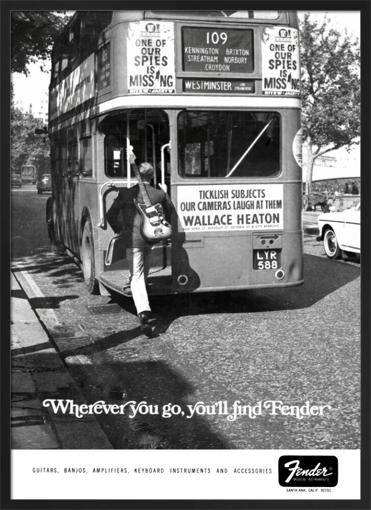 Wherever you go, you'll find Fender Framed Art Print by Fender