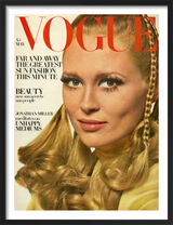 Faye Dunaway, Vogue May 1968 Framed Art Print by Jerry Schatzberg