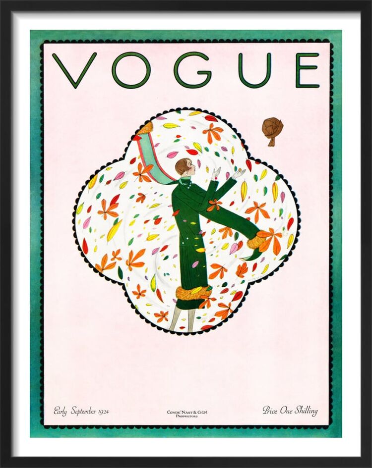 Vogue Early September 1924 Framed Art Print by Harriet Meserole