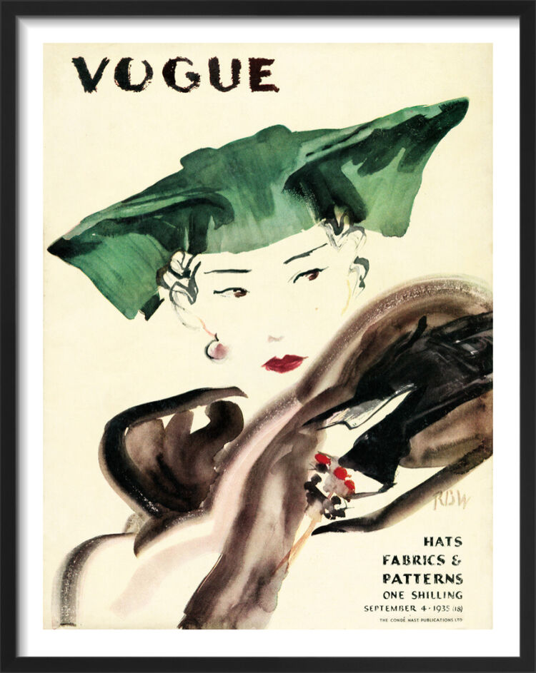 Vogue September 1935 Framed Art Print by René Bouët-Willaumez
