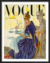 Vogue January 1948 Framed Art Print by René Bouché